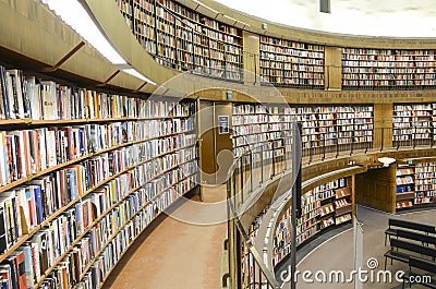 Circular public library, Stockholm, Sweden Editorial Stock Photo