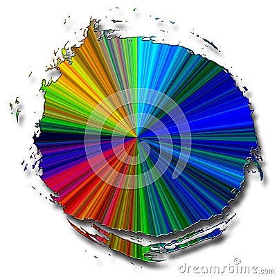 Circular radiating colors Stock Photo