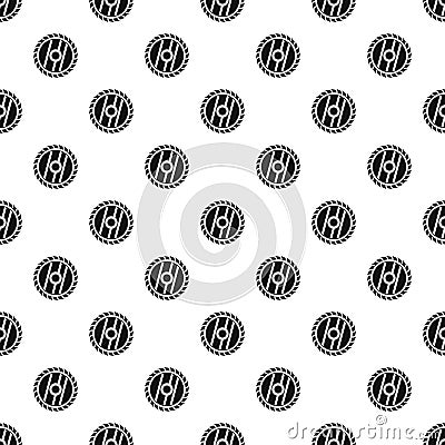 Circular saw blade pattern, simple style Vector Illustration