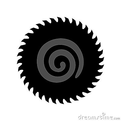 A circular saw blade. Sawblade vector isolated illustration. Vector Illustration