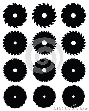 Circular saw blades Cartoon Illustration