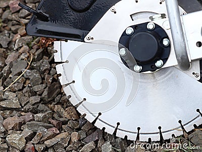 Circular saw blades concrete cutter Stock Photo