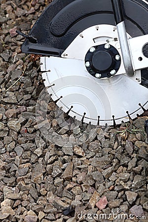 Circular saw blades concrete cutter Stock Photo