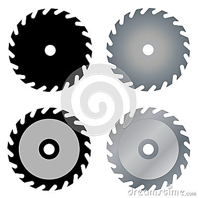 Circular saw blades Vector Illustration