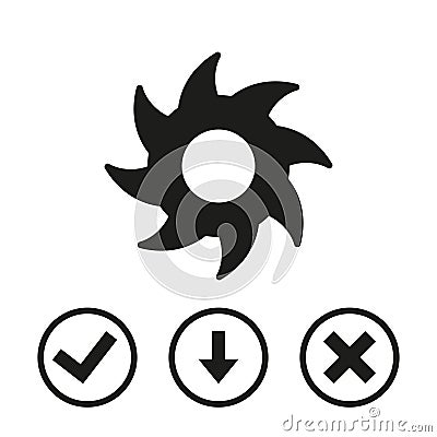 Circular saw icon stock vector illustration flat design Vector Illustration