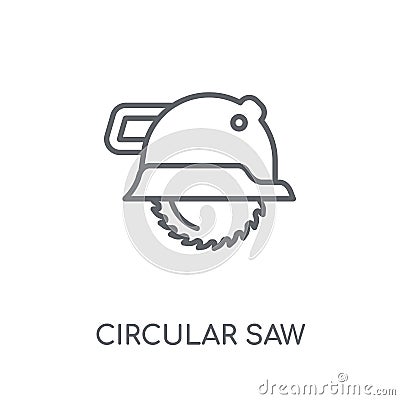 Circular saw linear icon. Modern outline Circular saw logo conce Vector Illustration
