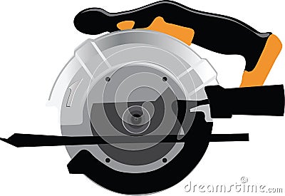 Circular saw repair tool Vector Illustration