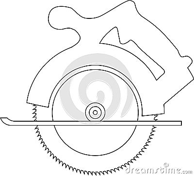 Circular saw repair tool Vector Illustration