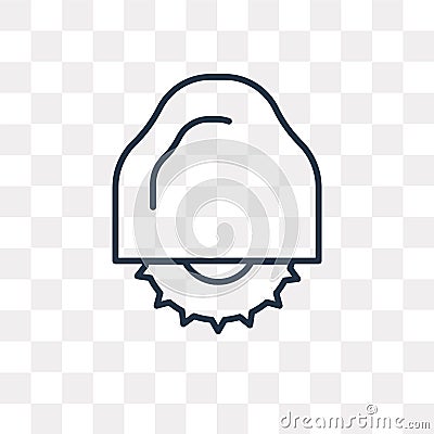 Circular saw vector icon isolated on transparent background, lin Vector Illustration