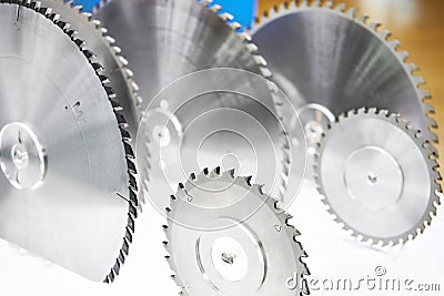 Discs of circular saws Stock Photo
