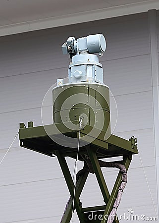 Circular scanning system on the rotating platform Stock Photo