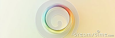 Colorful circular design with gradient highlighting a smooth transition of hues. Generative AI Stock Photo