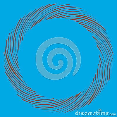 Circular Spiral, swirl, twirl design element. Concentric, radial and radiating burst of lines with rotation, gyre and curved Vector Illustration