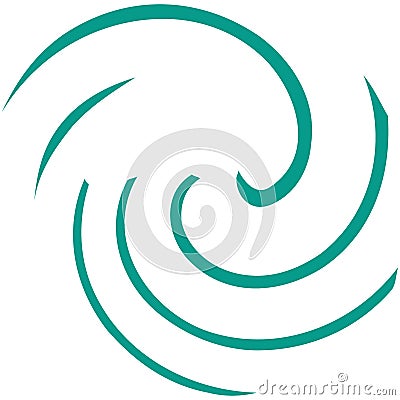 Circular Spiral, swirl, twirl design element. Concentric, radial and radiating burst of lines with rotation, gyre and curved Vector Illustration