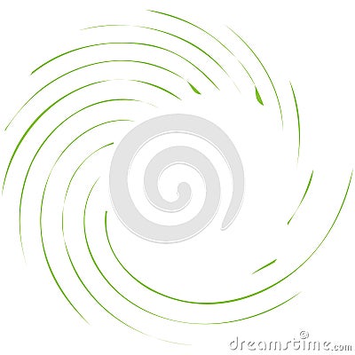 Circular Spiral, swirl, twirl design element. Concentric, radial and radiating burst of lines with rotation, gyre and curved Vector Illustration
