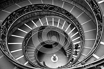 Circular stairs in Vatican Editorial Stock Photo