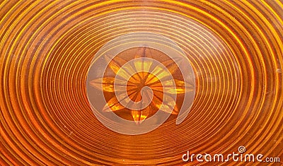 Circular vintage of orange ring light, Oval orange round retro style.orange star. Stock Photo