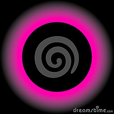 Circular wireframe as logo element or frame in pink colour Stock Photo