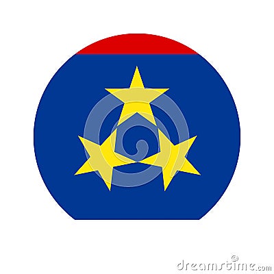 Circular world Flag Vector Illustration