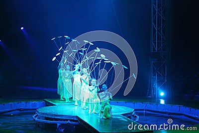 Circus acrobats Editorial Stock Photo