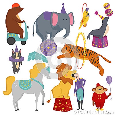 Circus animals vector illustration. Vector Illustration