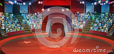 Circus arena background Vector Illustration