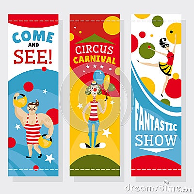 Circus banners Vector Illustration