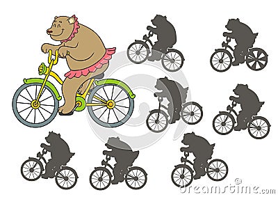 Circus bear Vector Illustration