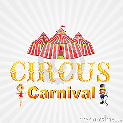 Circus Carnival Vector Illustration