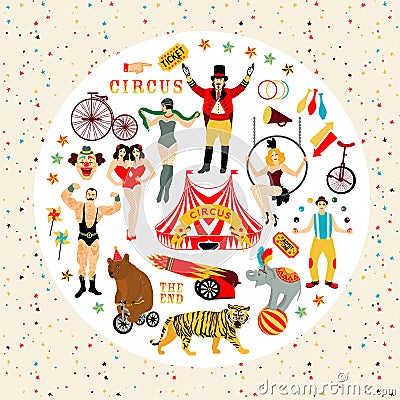 Circus collection. Vector Illustration