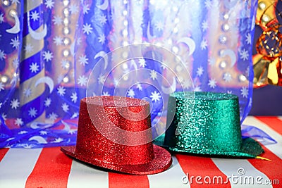 Circus concept metaphor recreation clown equipment Stock Photo