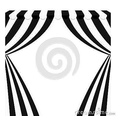 Circus curtain raises Vector Illustration