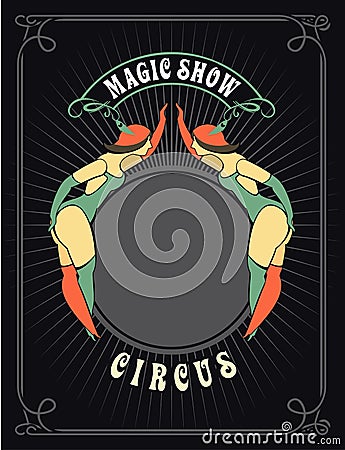 Circus dancer poster Vector Illustration