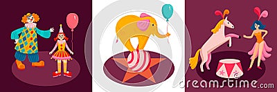 Circus Design Icon Set Vector Illustration