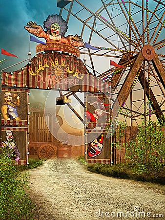 Circus entrance Stock Photo