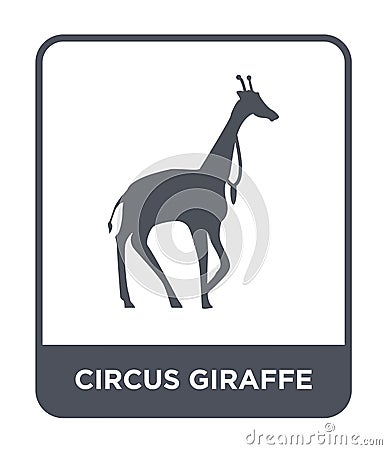 circus giraffe icon in trendy design style. circus giraffe icon isolated on white background. circus giraffe vector icon simple Vector Illustration