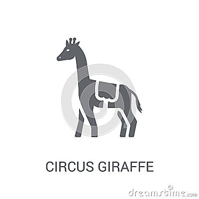 Circus Giraffe icon. Trendy Circus Giraffe logo concept on white Vector Illustration
