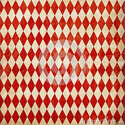 Vintage Circus Diamonds Harlequin Pattern Background, great for Old Circus poster design, Flyers, Graphic Design and much more Stock Photo