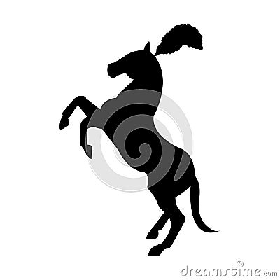 Circus horse silhouette Vector Illustration