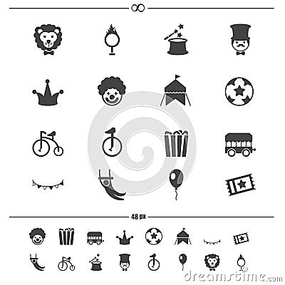 Circus icons vector Vector Illustration