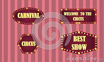 circus illuminations show carnival welcome Cartoon Illustration