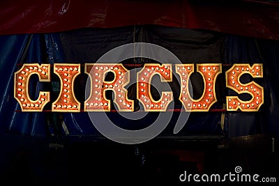 Circus lettering Stock Photo