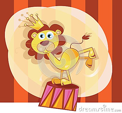 Circus lion Vector Illustration