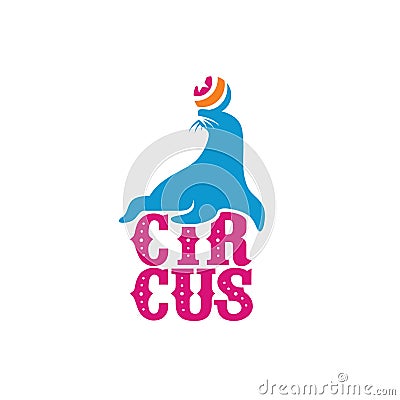 Circus logo inspiration for business and entertainment company Stock Photo