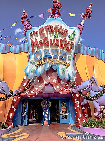 The Circus McGurkus at Seuss Land Universal Studios, Orlando, Florida Editorial Stock Photo