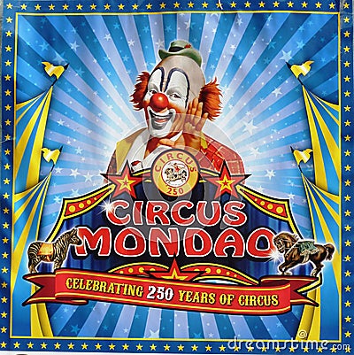 Circus Mondao Poster Editorial Stock Photo