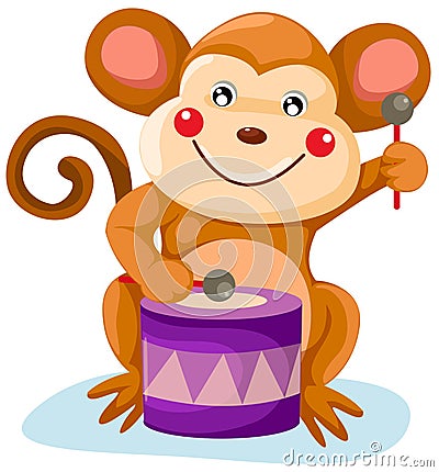 Circus monkey Vector Illustration