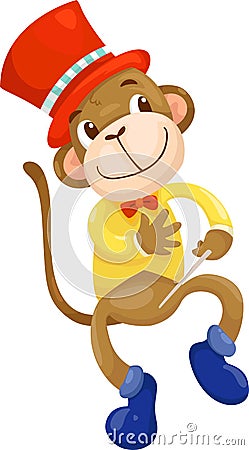 Circus monkey vector Vector Illustration