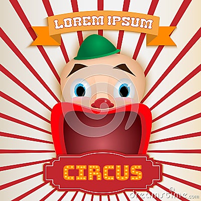 Circus poster, Magic show Vector Illustration