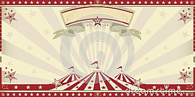 Circus red invitation Vector Illustration